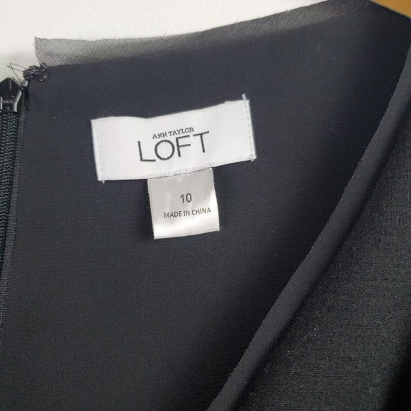 Ann Taylor LOFT Black Sleeveless Sheath Dress Size S - Picture 8 of 10